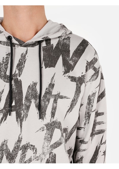 Colin's Colins Normal Kesim Kapüşonlu Baskılı Gri Erkek Sweatshirt Cl1070908 Açık Gri