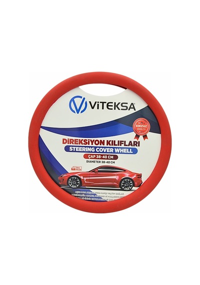 Direksiyon Kılıfı Lüks Kokusuz Silikon Kırmızı