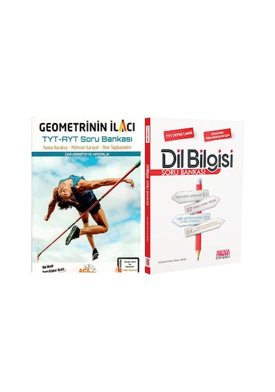 Acil Geometrinin İlacı ve AKM Dil Bilgisi Soru Bankası Seti 2 Kitap