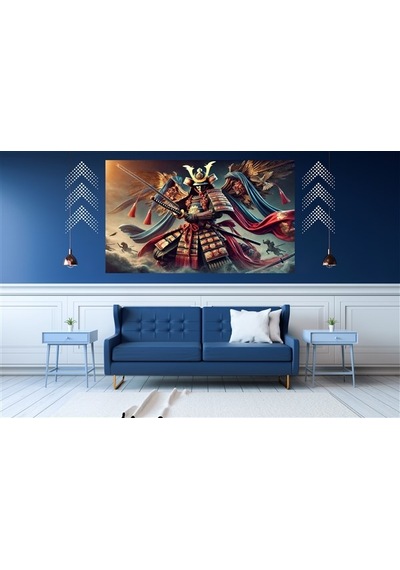 Ti-play Düşmana Bakış 60x90cm Modern Samuray Pvc Çerçevesiz Tablo
