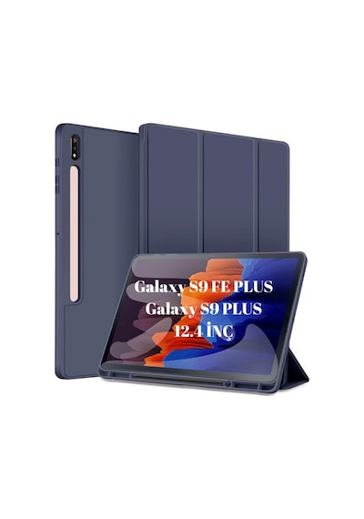 Samsung Galaxy Tab S9 Fe Plus / S9 Plus Uyumlu 12.4inç Kılıf Kalem Bölmeli Smart Case X610 X810