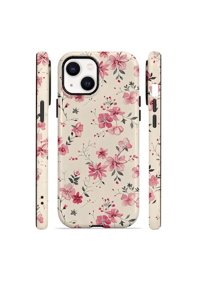 Velvoria Valestra Pembe Kır Çiçeği Apple iPhone Uyumlu 15 Darbe Korumalı Kılıf Valestra Select - Pembe Kır Çiçeği