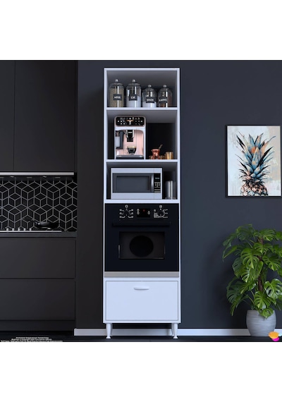 Eliusta Viramo Mikrodalga/ankastre Fırın Dolabı 1 Kapaklı Depolama Alanlı 60x217x56 Cm Modüler Dolap Beyaz Eliusta Viramo Mikrodalga/ankastre Fırın Dolabı 1 Kapaklı Depolama Alanlı 60x217x56 Cm Modüler Dolap Beyaz