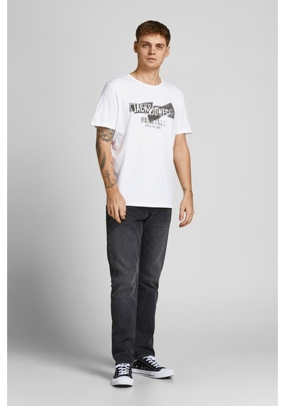 Jack & Jones Erkek Baskılı Bisiklet Yaka T-Shirt 63412205944 Ekru-Ekru Jack & Jones Erkek Baskılı Bisiklet Yaka T-Shirt 63412205944 Ekru-Ekru