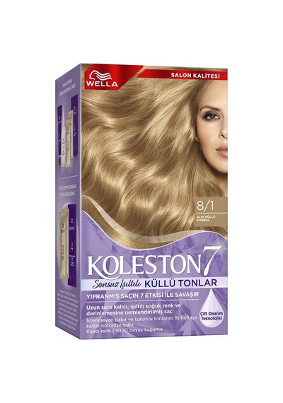 Koleston Supreme Sonsuz Işıltılı Küllü Tonlar Saç Boyası 8/1 Açık Küllü Kumral - 7 Adet Tarı