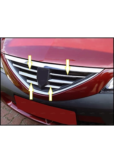 Ebal Otomotiv Dacia Logan MCV Krom Ön Panjur 6 prç. 2005-2014 P. Çelik