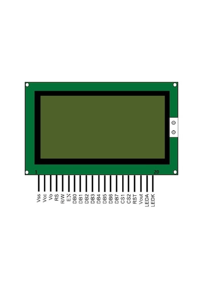Alkatronik-12864B V2.0 Glcd Mavi Grafik Lcd St7920