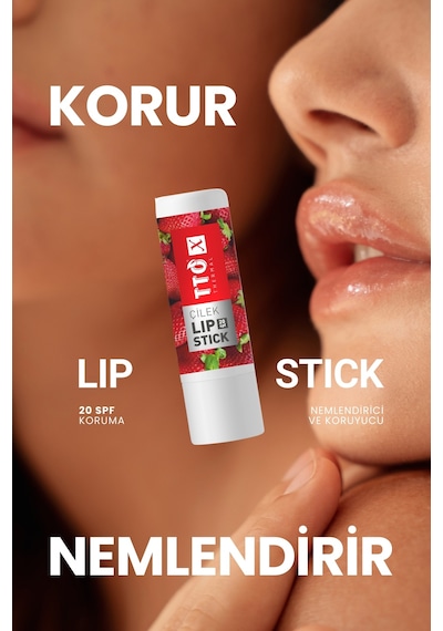 Tto X Çilek Aromalı Lipstick 20 Spf Korumalı