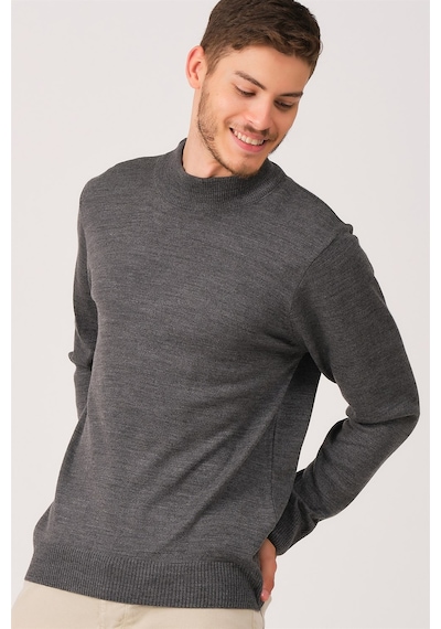 V0004 Dewberry Erkek Turtleneck Kazak-füme
