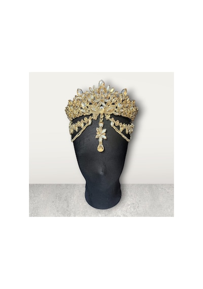 Valerıa Royale-alınlıklı Gelin,kına,nişan,söz,after,bride,party Taç Sarı - 916626562 Sarı