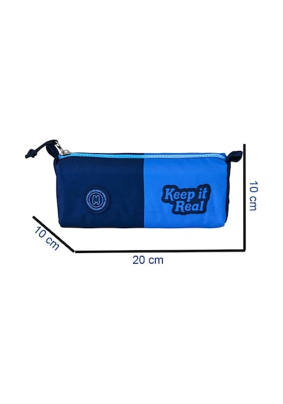 Muggle 3 Bölmeli Deep Blue Okul Sırt Çantası + Beslenme Çantası + Kalemlik Mavi
