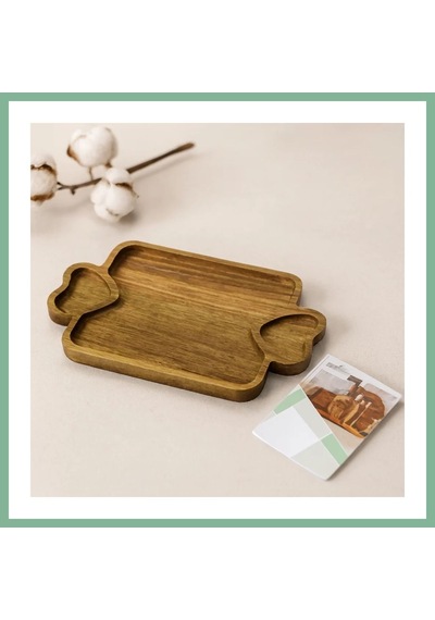 Bşkvirgo Akasya Ahşap Sunum Tepsisi 25x14x1.4 Cm Bsk2026