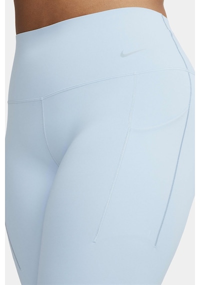 Nike Universa Medium Support High Rise Full Length Kadın Yüksek Bel 2 Cepli Toparlayıcı Tayt Açık Mavi