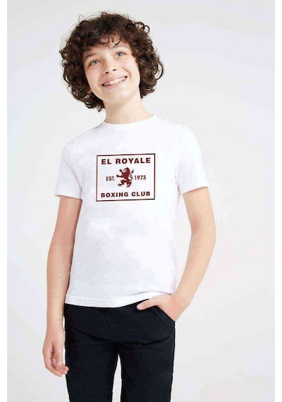 Tshirthane Riverdale El Royale Boxing Club Baskılı Unisex Çocuk Beyaz Tshir
