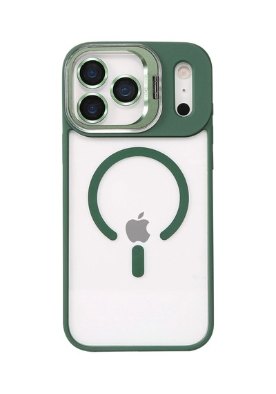 Joko Apple İphone 17 Pro Remim Lensli Magsafe Standlı Kapak - Koyu Yeşil