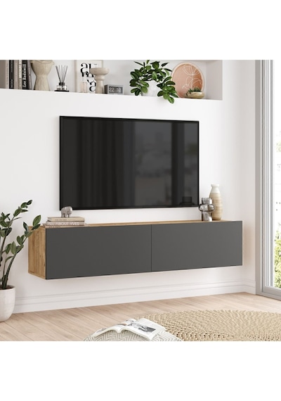 Aven Tv Ünitesi Tv Sehpası Kapaklı 140cm Çam-antrasit Ave10-aa Atlantik Çam - Antrasit Aven Tv Ünitesi Tv Sehpası Kapaklı 140cm Çam-antrasit Ave10-aa Atlantik Çam - Antrasit