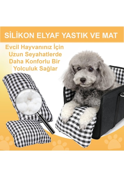Araç Konsol Üstü Köpek Koltuğu - Evcil Hayvan Taşıma Çantası, Küçük Köpek Yatağı Gri - Kırmızı Araç Konsol Üstü Köpek Koltuğu - Evcil Hayvan Taşıma Çantası, Küçük Köpek Yatağı Gri - Kırmızı