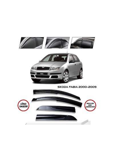 Skoda Fabia Cam Rüzgarlığı 00-09 Kutulu Gönderim - Lazer Kesim