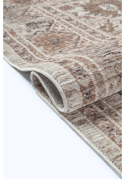 Buhara Y0739 Serisi Vintage Modern Eskitme Etnik Desenli Otantik Salon Halısı 0749 Bej - Krem