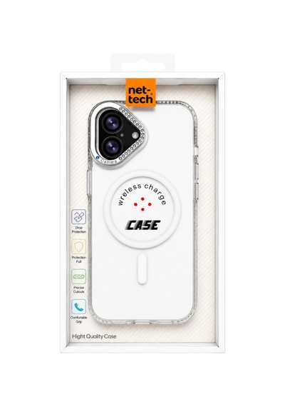 Nettech Apple İphone 11 Uyumlu Nt-n118 Taşlı Seri Arka Koruma Kılıf - Gold