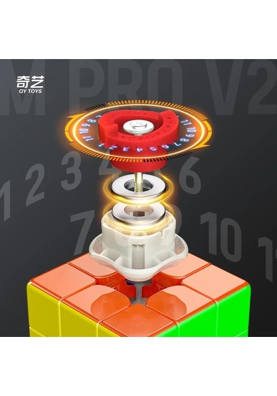 Qiyi M Pro V2 Flagship Manyetik Rubik Küp 3x3 Stickerless Profesyonel Hız Küpü 5,55 Cm