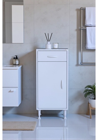 Eliusta Fre 50 Cm Çok Amaçlı Dolap 1 Raflı Tek Çekmeceli Banyo Mutfak Dolabı 50x88x32,5 Cm Organizer Dolap Beyaz Eliusta Fre 50 Cm Çok Amaçlı Dolap 1 Raflı Tek Çekmeceli Banyo Mutfak Dolabı 50x88x32,5 Cm Organizer Dolap Beyaz