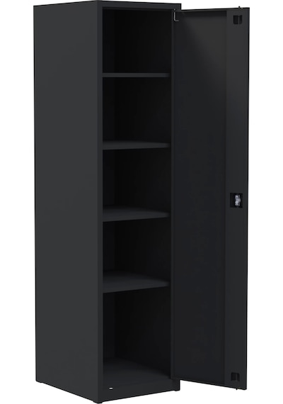 Çelik Dosya Dolabı Metal Dolap Ofis Dolapları Arşiv , Garaj , Bahçe , Kiler , Balkon 50x60x180 Siyah / Siyah