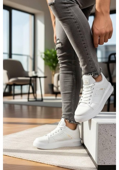 Sneakers Bağcıklı Erkek Ayakkabı Legan-010 Beyaz