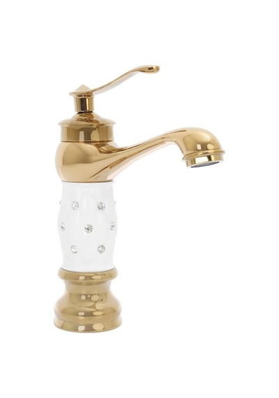Fleko Gold Taşlı Lavabo Bataryası