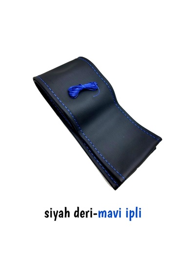 Ford Focus 3 Dikmeli Direksiyon Kılıfı Mavi Ipli ( 38×10.5Cm )