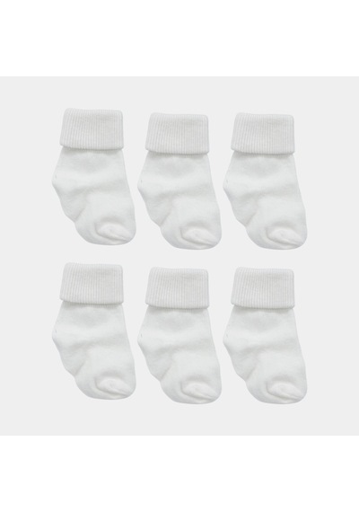 Defne Baby 6'lı Bebek Çorabı U006-26-26r Ekru
