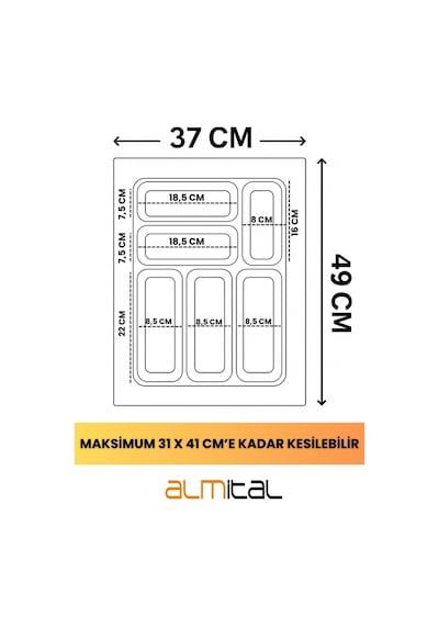 37x49 Kaşıklık Ve Kepçelik 2'li Set