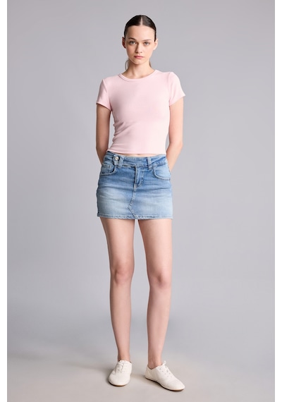 Defacto Mini Jean Şort Etek I4913ax26hsnm39 Mavi-nm39
