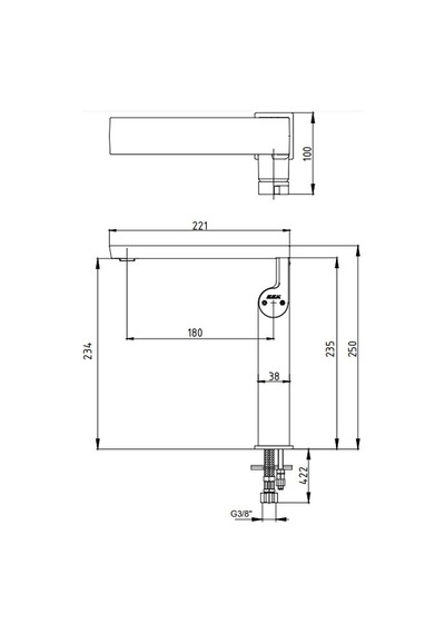 Eca Icon Yüksek Tip Lavabo Bataryası Krom 102188044H