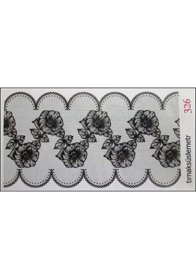 Dantelli Gül Tırnak Sticker Tırnak Dövme Nail ART  326