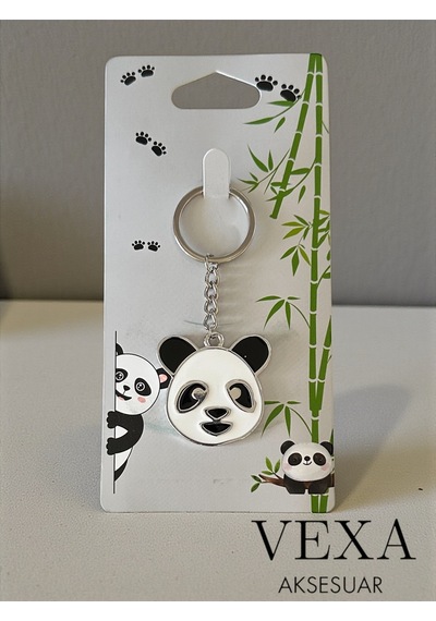 Panda Figürlü Metal Anahtarlık Çanta Süsü Hediyelik Özel Ambalajlı Ve Hediyeli Ürün