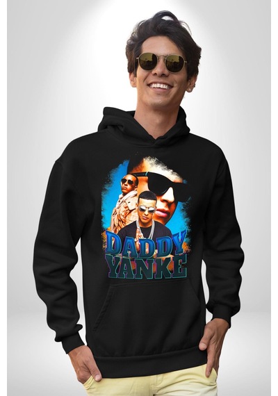 Daddy Yanke Kadın Erkek Siyah Kapüşonlu Sweatshirt Hoodie Siyah