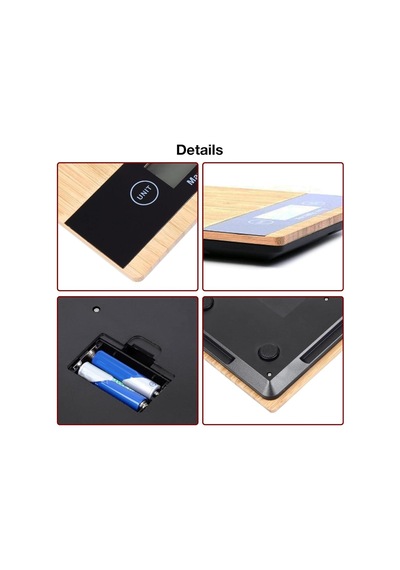 Tr Mutfak Gıda Terazisi Lcd Ekranlı Ahşap Dijital Mutfak Terazisi Diğer