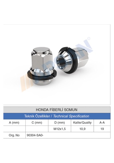 20 Adet Honda Fiberli Somun