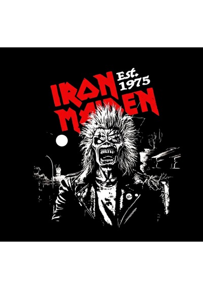 Iron Maiden - Metal - Müzik Grubu Baskılı Unisex %100 Pamuk Kapüşonlu Siyah Sweatshirt Siyah