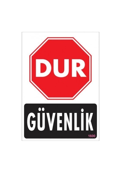 Pvc Levha Quot;Dur Güvenlikquot; 25*35 Cm