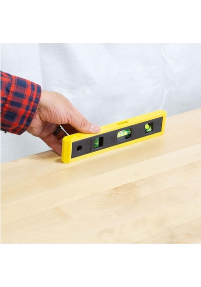 Aee Portatif Mini Su Terazisi 23 Cm 3 Gözlü Torpedo Level / Profesyonel İnşaat Ölçüm Aleti / Dayanıklı Ve