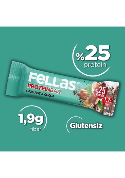 Protein Bar, Fındıklı Ve Kakaolu, 32gr X 12 Adet