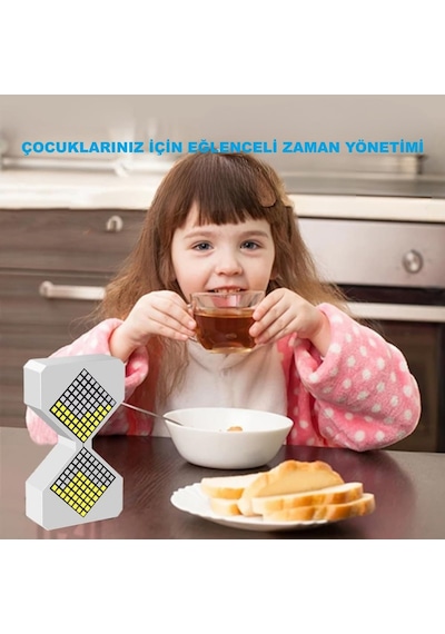 Hymark Modern Dijital Kum Saati Zamanlayıcı 1-30 Dk Şarjlı Pil Dekoratif Led Elektronik Saat Diğer