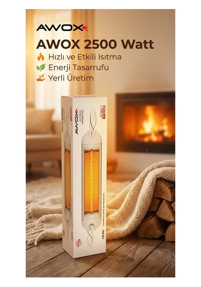 Awox Ecotec Infrared Beyaz 2500 W-ayaklı-duvar Monte Aparatlı-enerji Tasarruflu-geniş Alan Etkisi 1