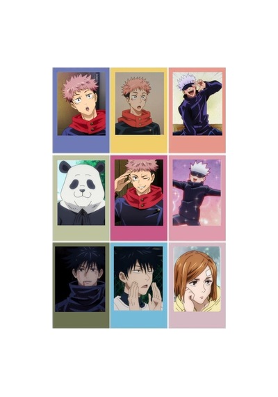 Anime- Jujutsu Kaisen Desenli 9 Lu Fotokart Seti