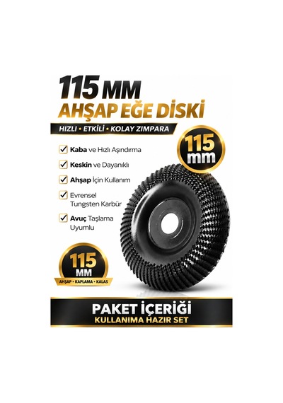 Ahşap Eğe Diski 115 Mm Tungsten Karbür Ahşap İşleme