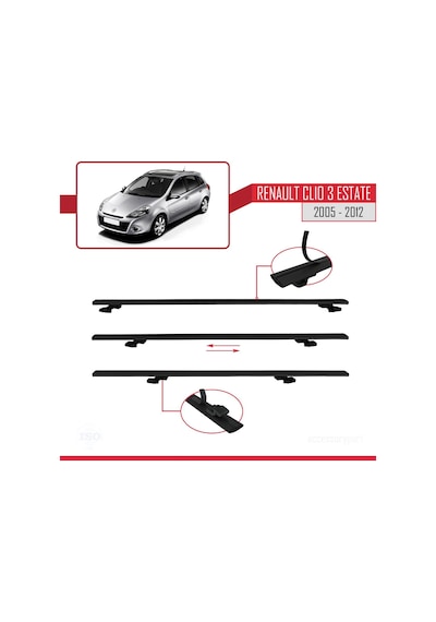 Renault Clio 3 Estate 2005-2012 Arası İle Uyumlu Basıc Model Ara