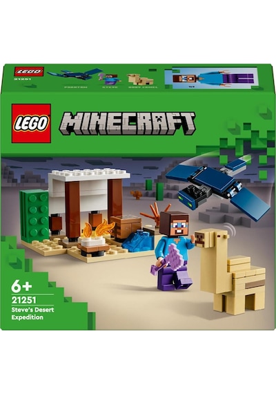 LEGO® Minecraft Steve'in Çöl Keşfi 21251 6+ Yaratıcı Oyuncak Yapım Seti - 75 Parça