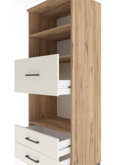 Hyperion Dolap 3 Raflı 3 Çekmeceli 60x44x163 Çam-aytaşı Çam